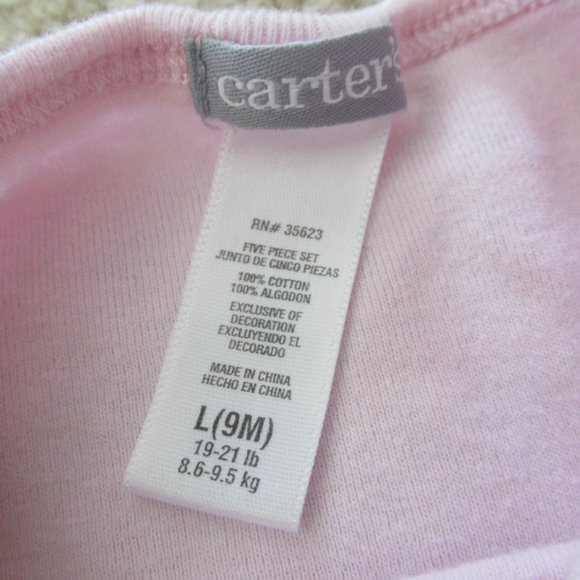 Carters One Piece Onesie Girls Size 9M Pink Short Sleeve Future Ballerina Infant - Picture 3 of 4